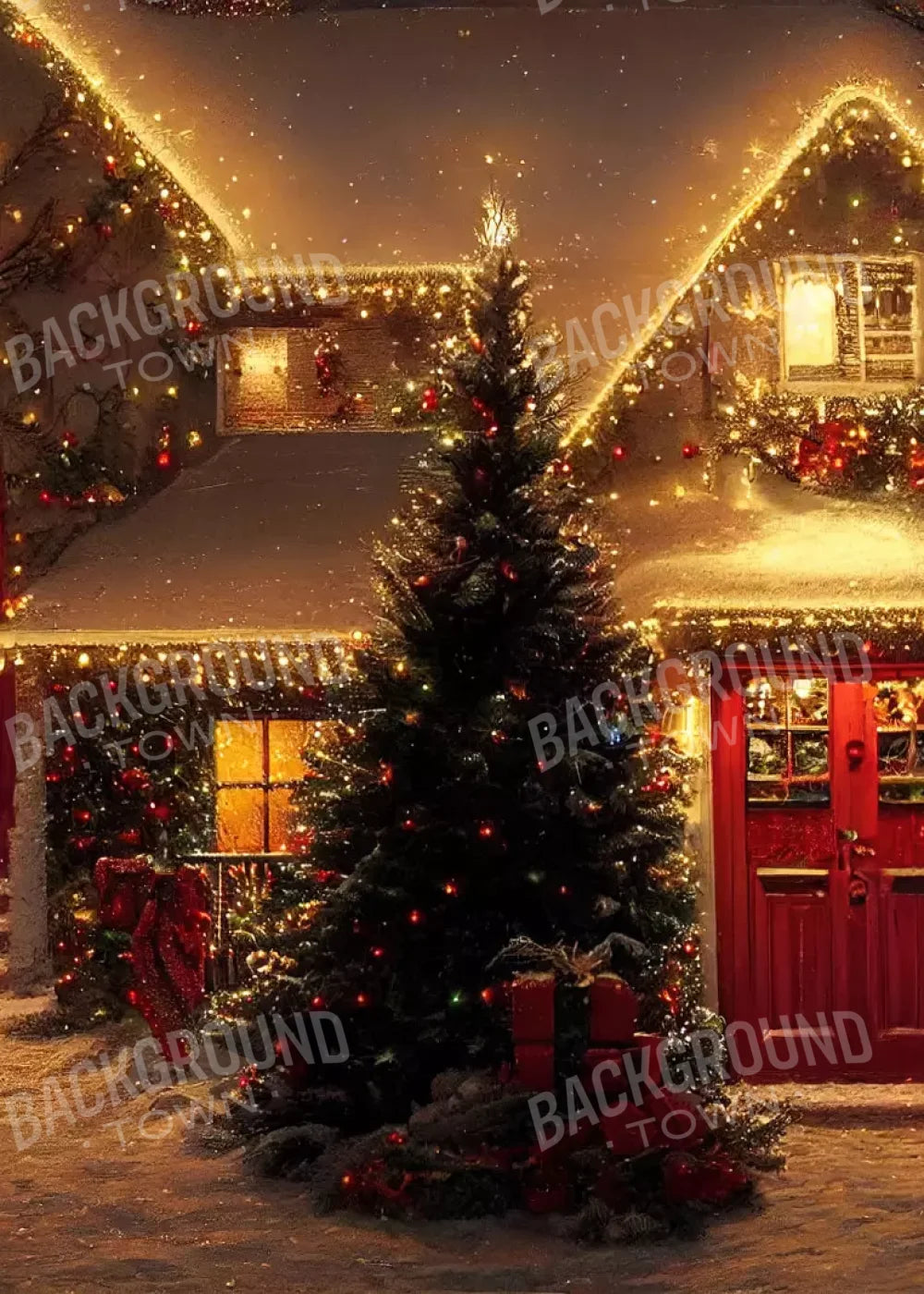 Christmas Night Iii 5’X7’ Ultracloth (60 X 84 Inch) Backdrop