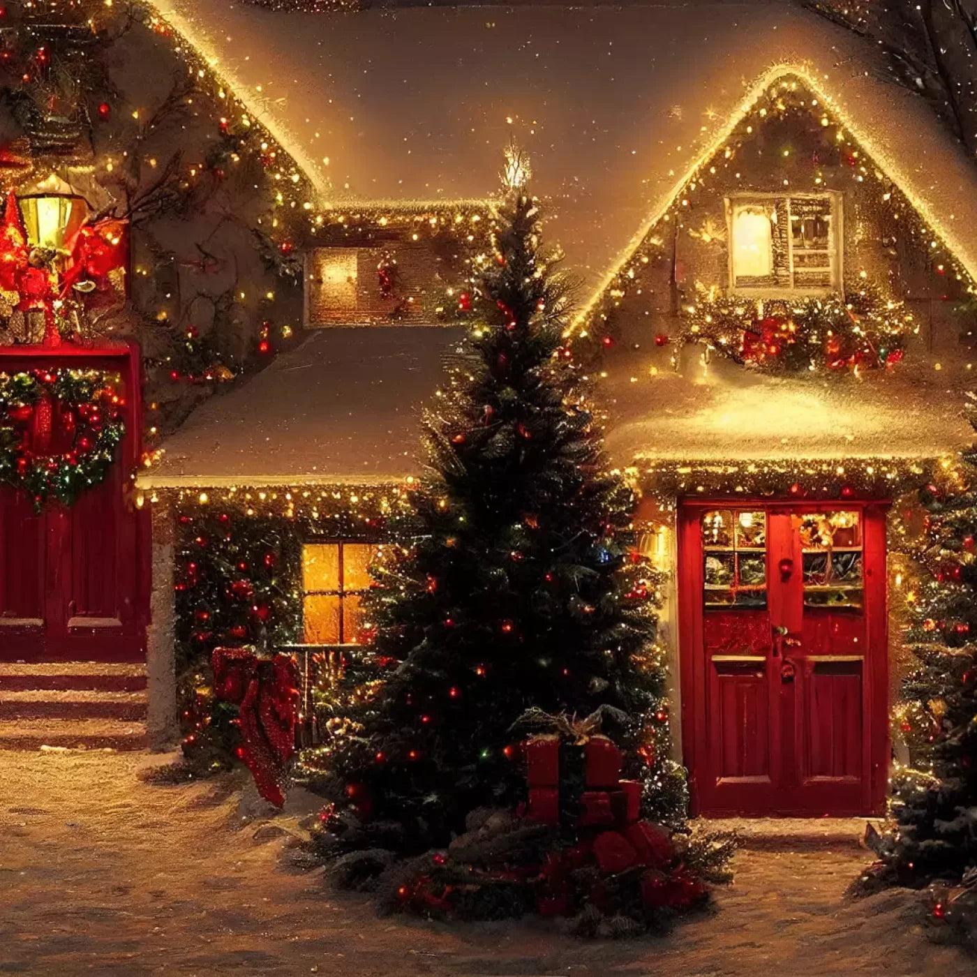 Christmas Night Iii 10’X10’ Ultracloth (120 X Inch) Backdrop