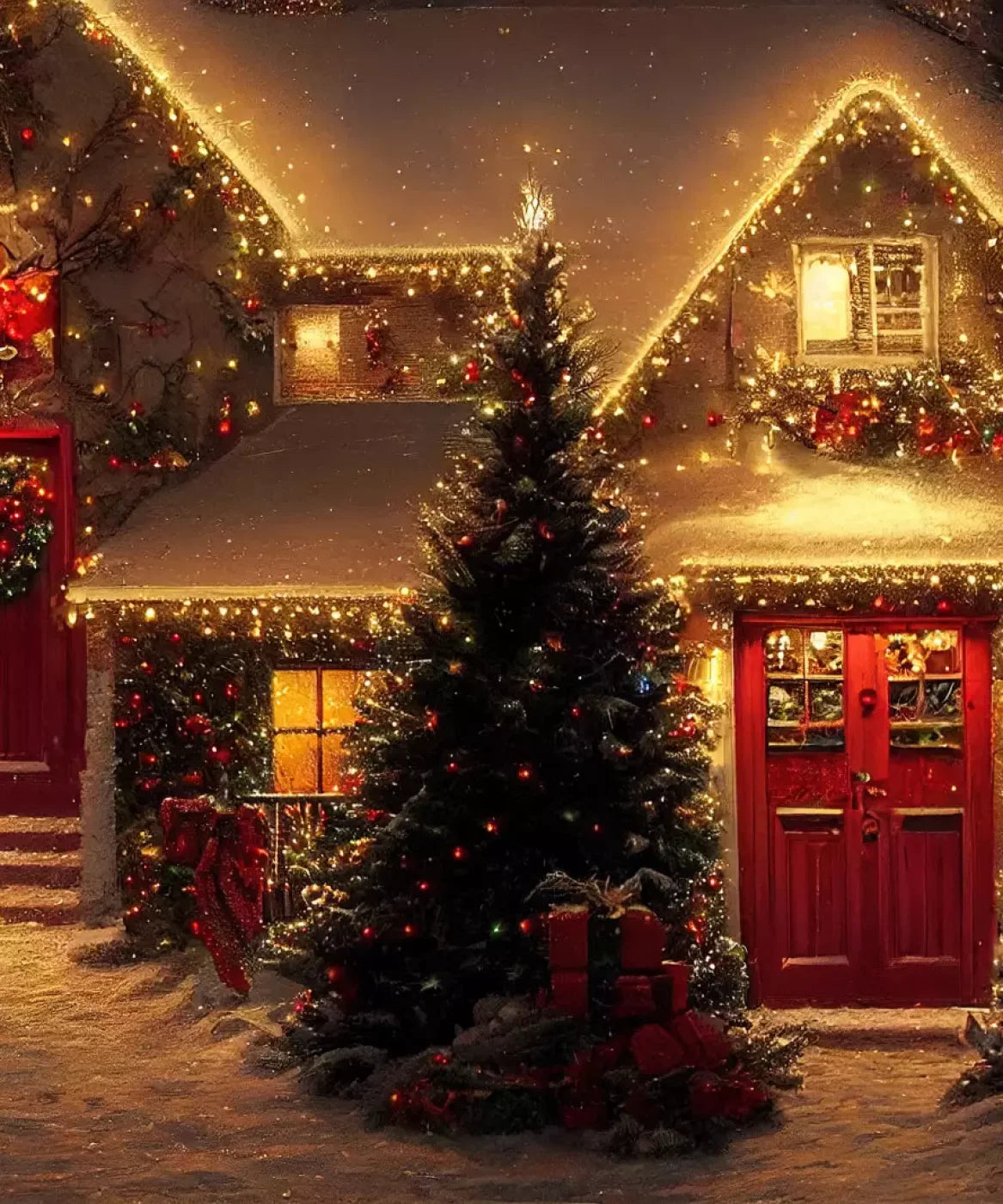 Christmas Night Iii 10’X12’ Ultracloth (120 X 144 Inch) Backdrop