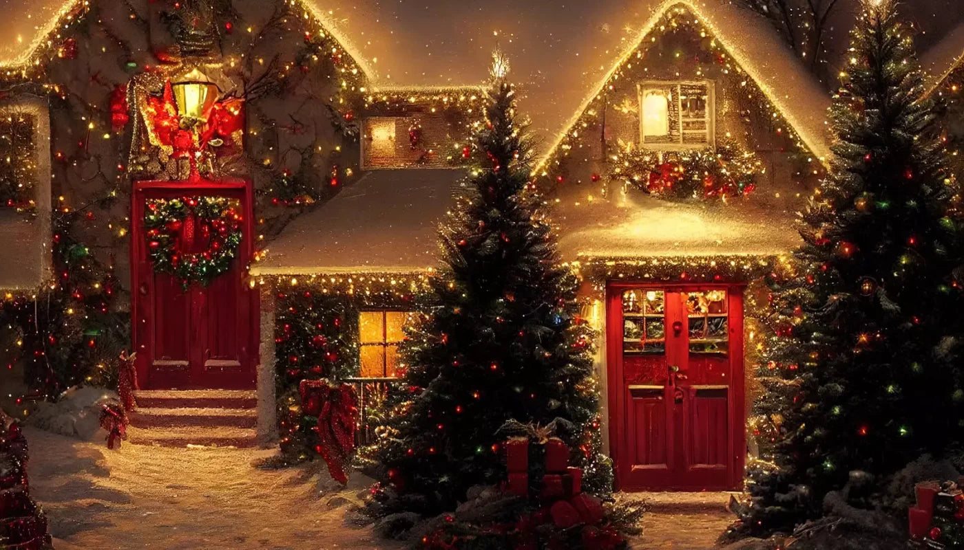 Christmas Night Iii 14’X8’ Ultracloth (168 X 96 Inch) Backdrop