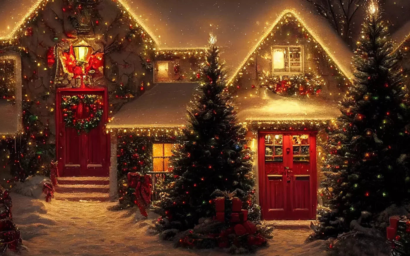 Christmas Night Iii 16’X10’ Ultracloth (192 X 120 Inch) Backdrop