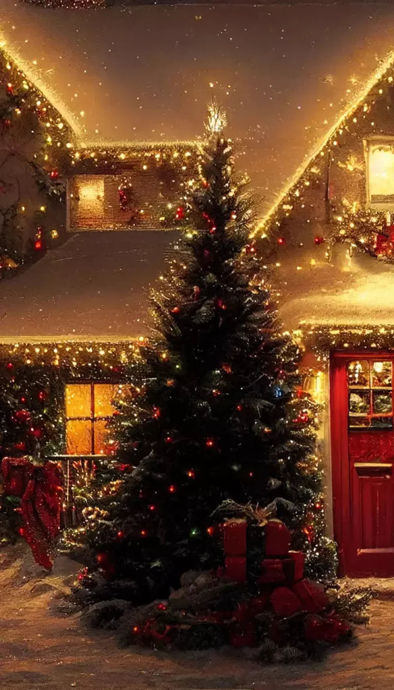 Christmas Night Iii 8’X14’ Ultracloth (96 X 168 Inch) Backdrop