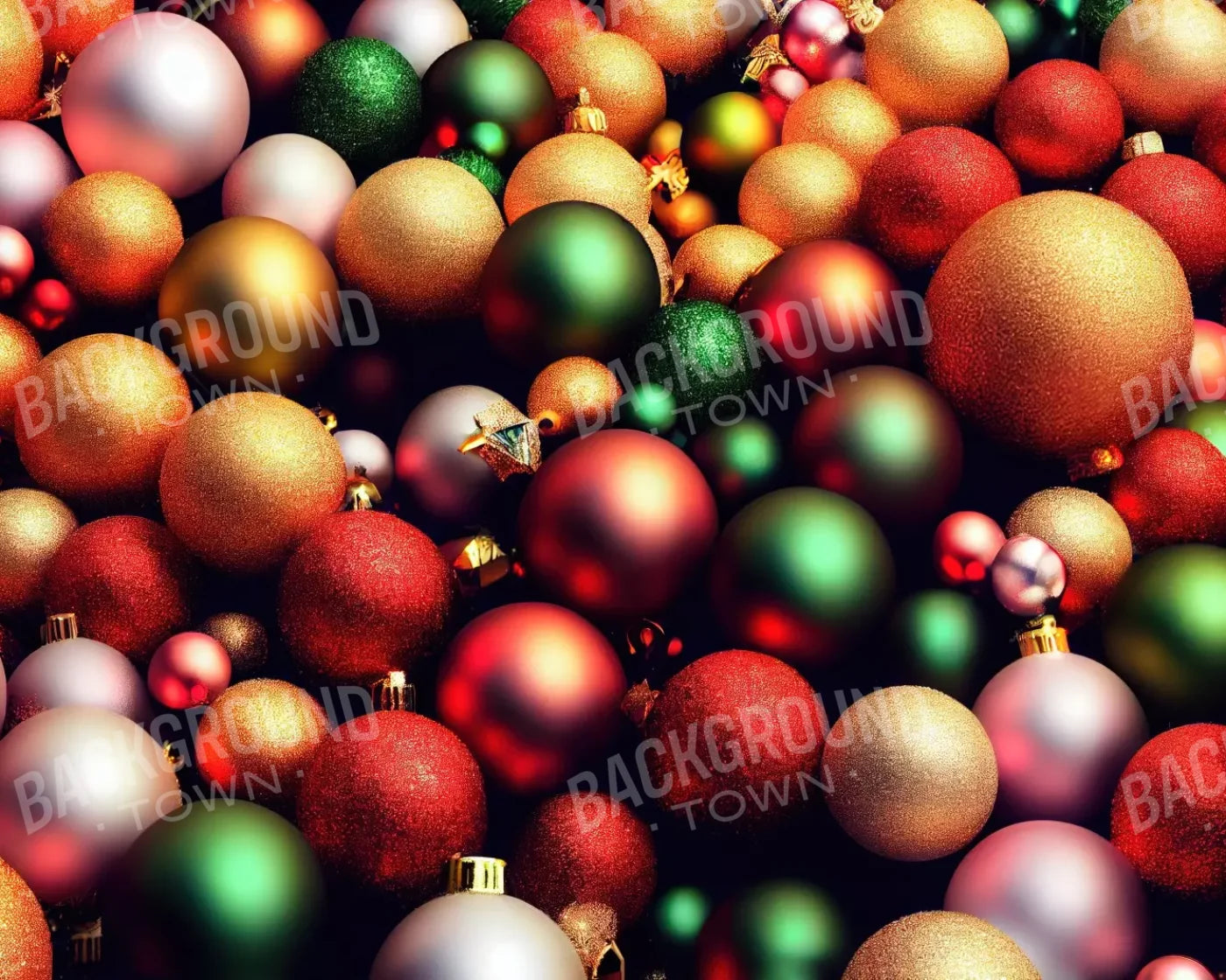 Christmas Ornaments I 10’X8’ Fleece (120 X 96 Inch) Backdrop