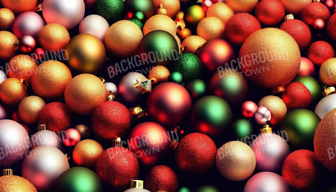 Christmas Ornaments I 14’X8’ Ultracloth (168 X 96 Inch) Backdrop