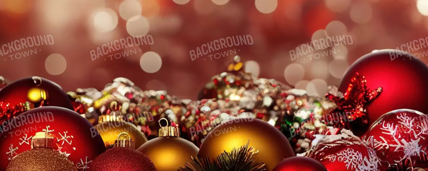 Christmas Ornaments Ii 20’X8’ Ultracloth (240 X 96 Inch) Backdrop