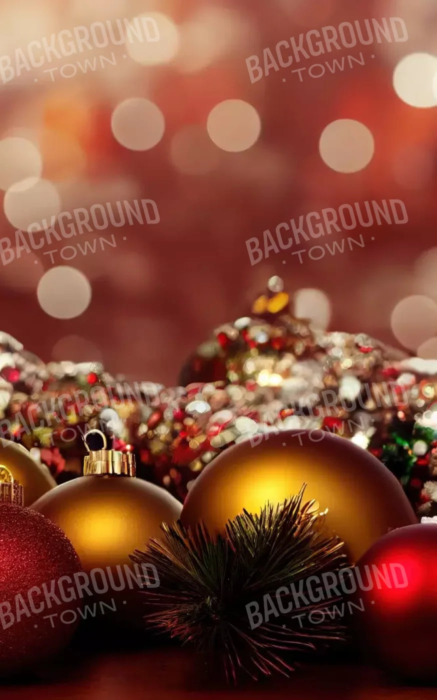 Christmas Ornaments Ii 5’X8’ Ultracloth (60 X 96 Inch) Backdrop