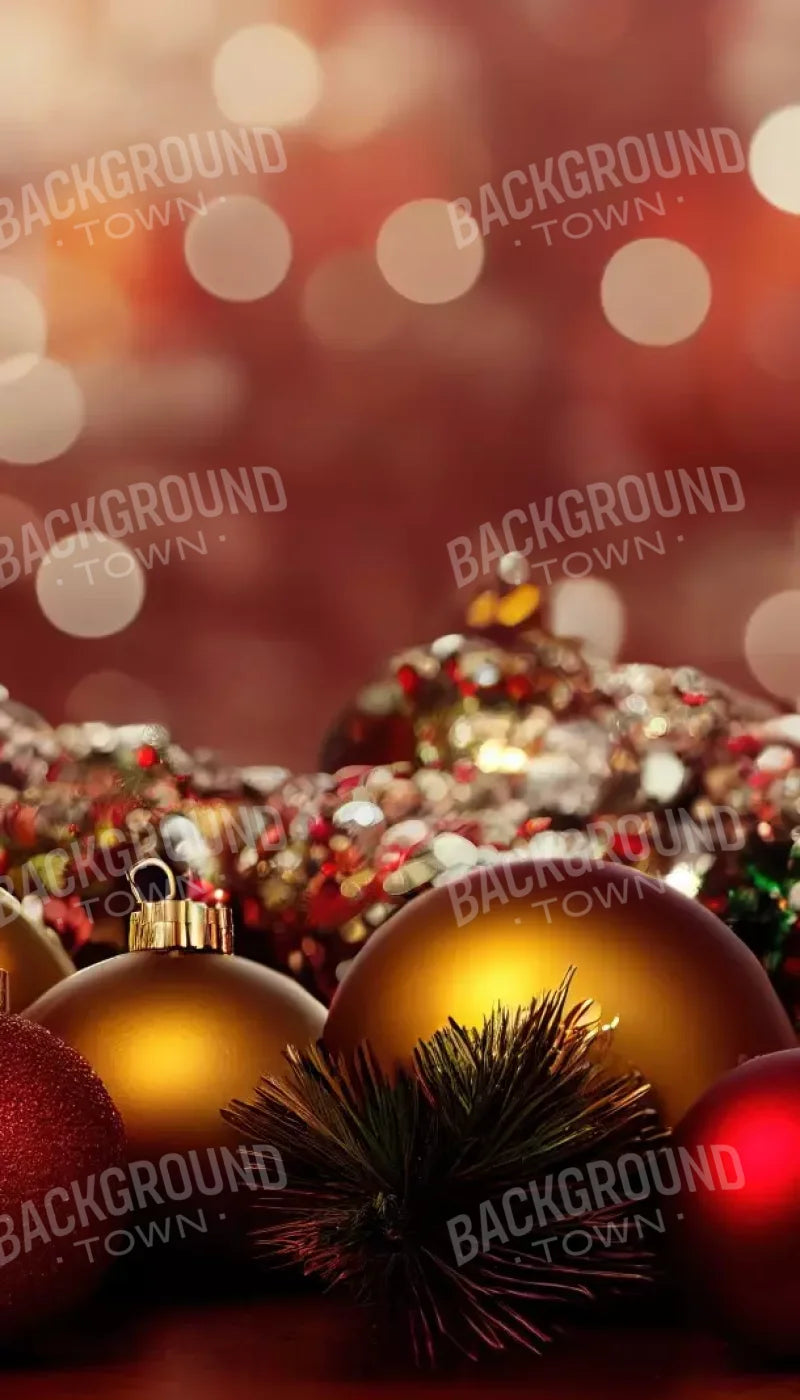 Christmas Ornaments Ii 8’X14’ Ultracloth (96 X 168 Inch) Backdrop