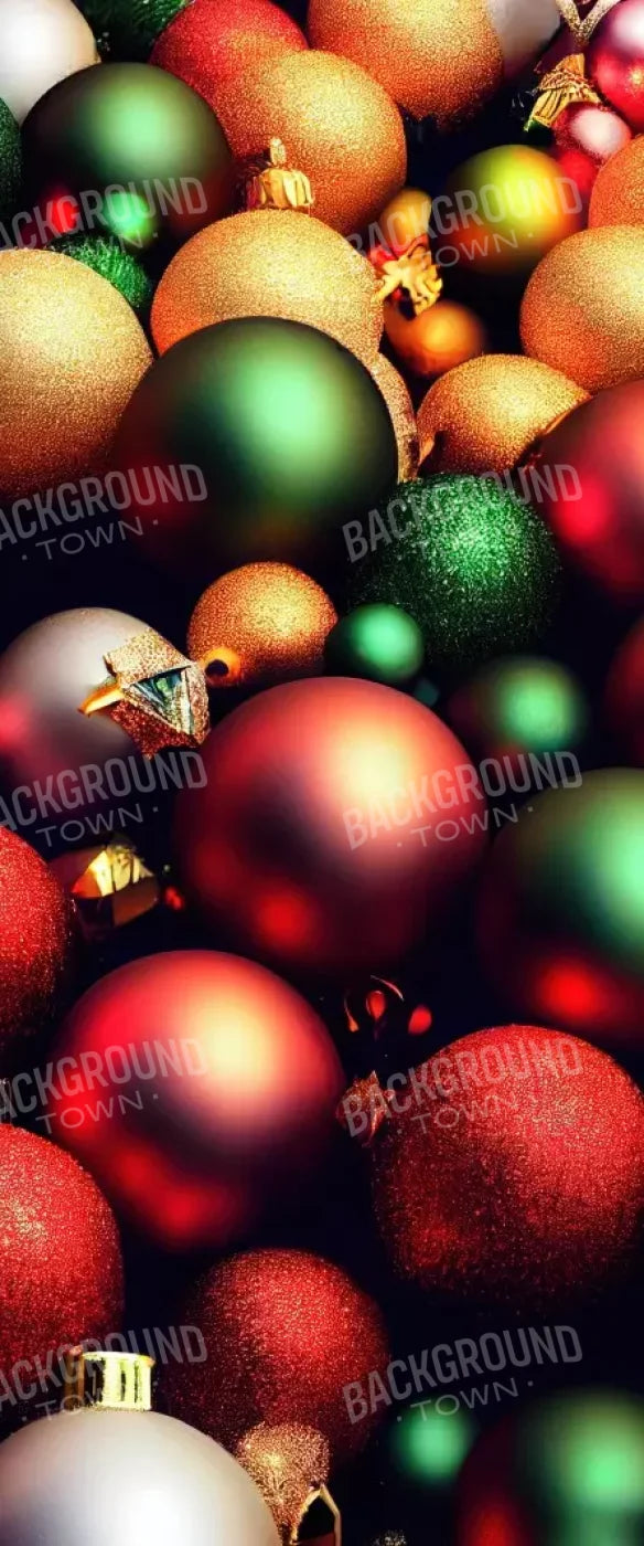 Christmas Ornaments I 5’X12’ Ultracloth For Westcott X-Drop (60 X 144 Inch) Backdrop