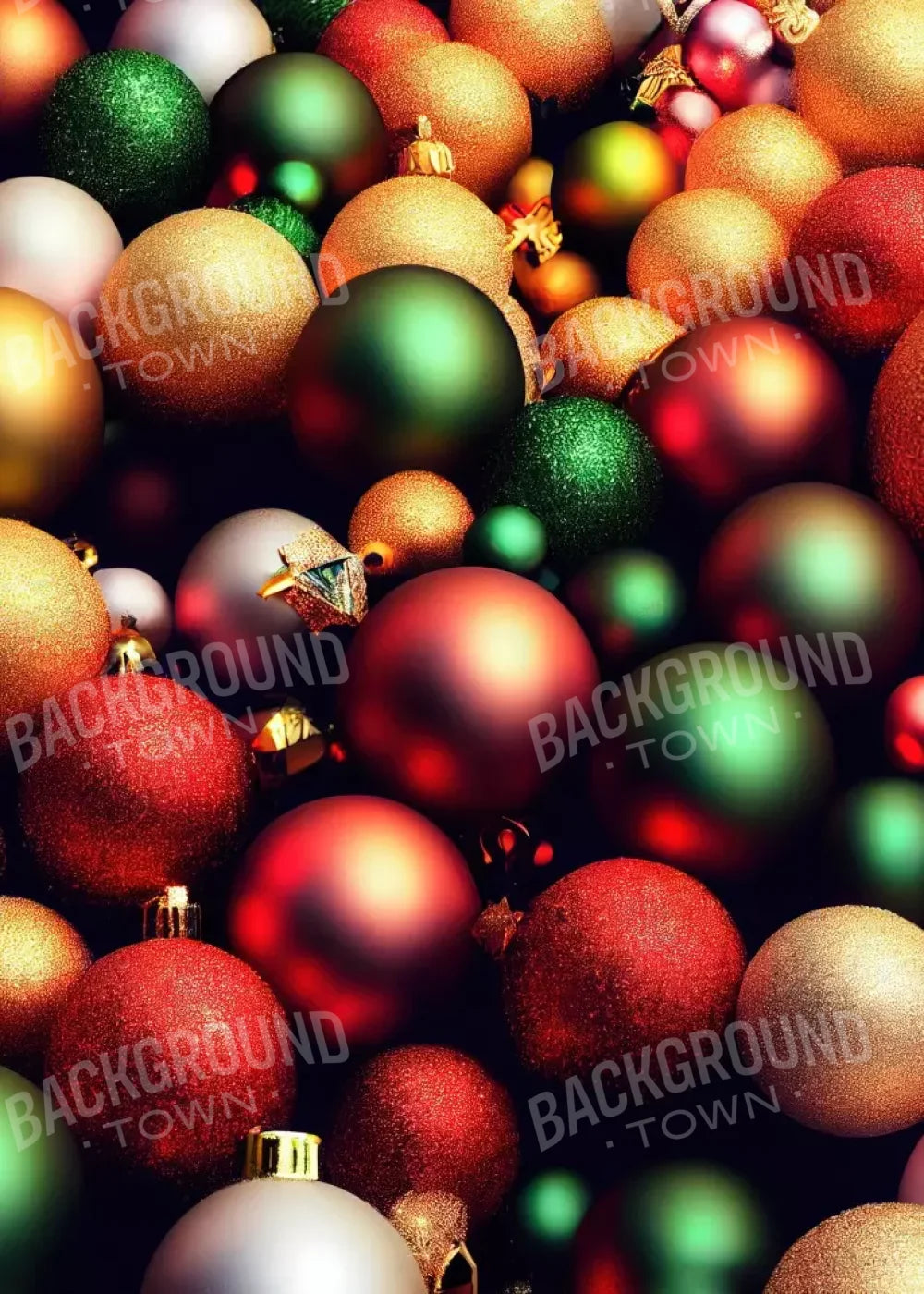 Christmas Ornaments I 5’X7’ Ultracloth (60 X 84 Inch) Backdrop