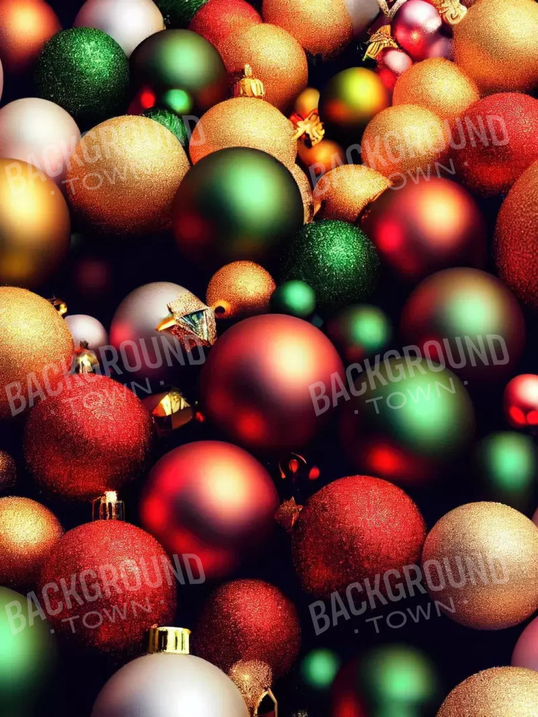 Christmas Ornaments I 6’X8’ Fleece (72 X 96 Inch) Backdrop