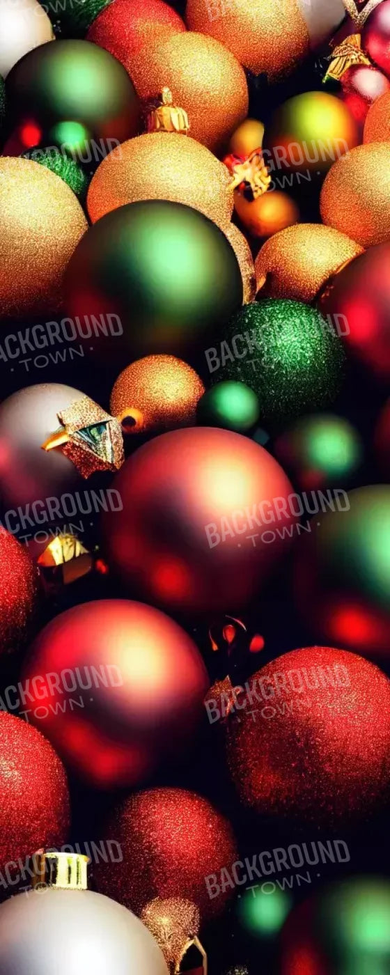 Christmas Ornaments I 8’X20’ Ultracloth (96 X 240 Inch) Backdrop