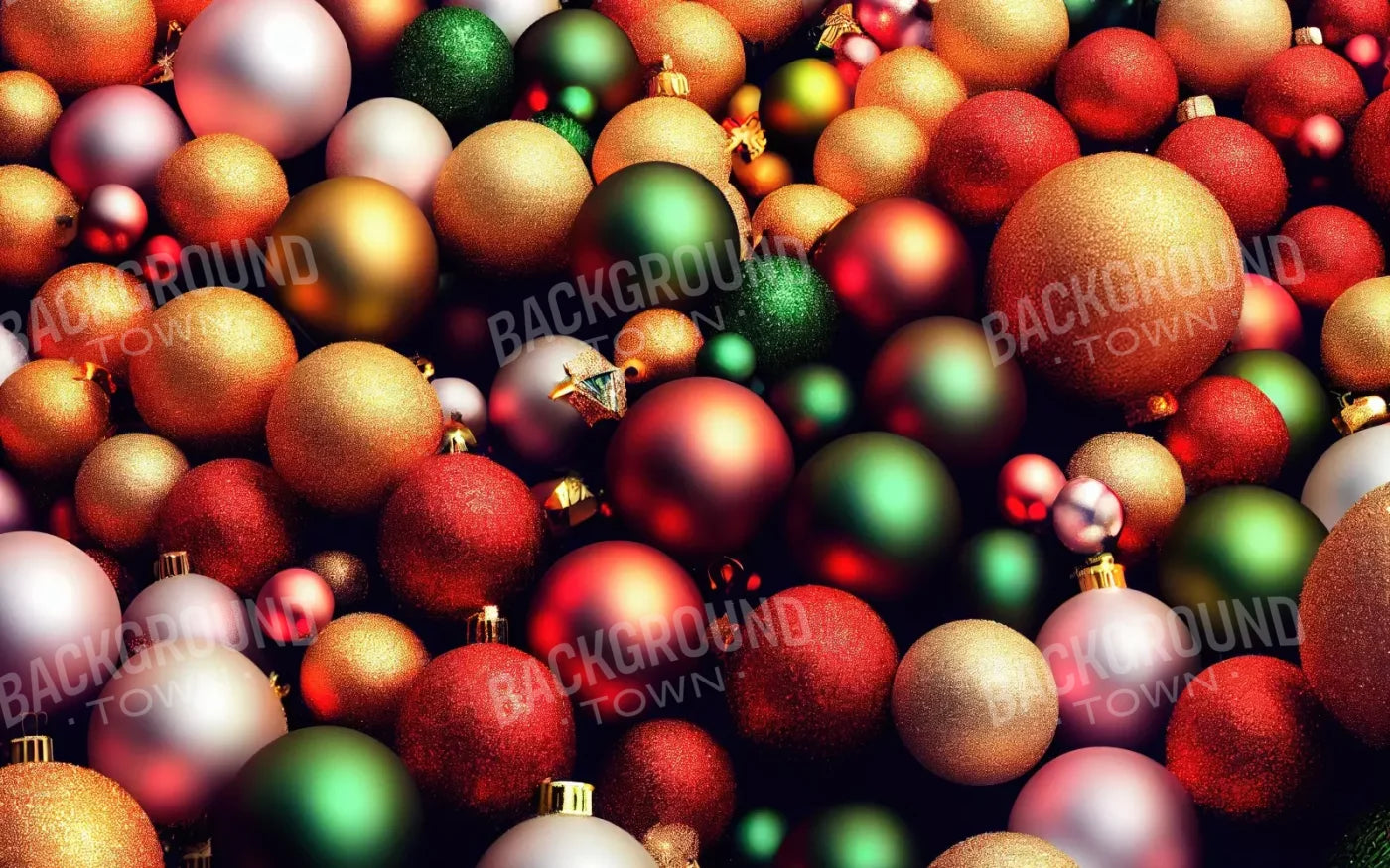 Christmas Ornaments I 8’X5’ Ultracloth (96 X 60 Inch) Backdrop