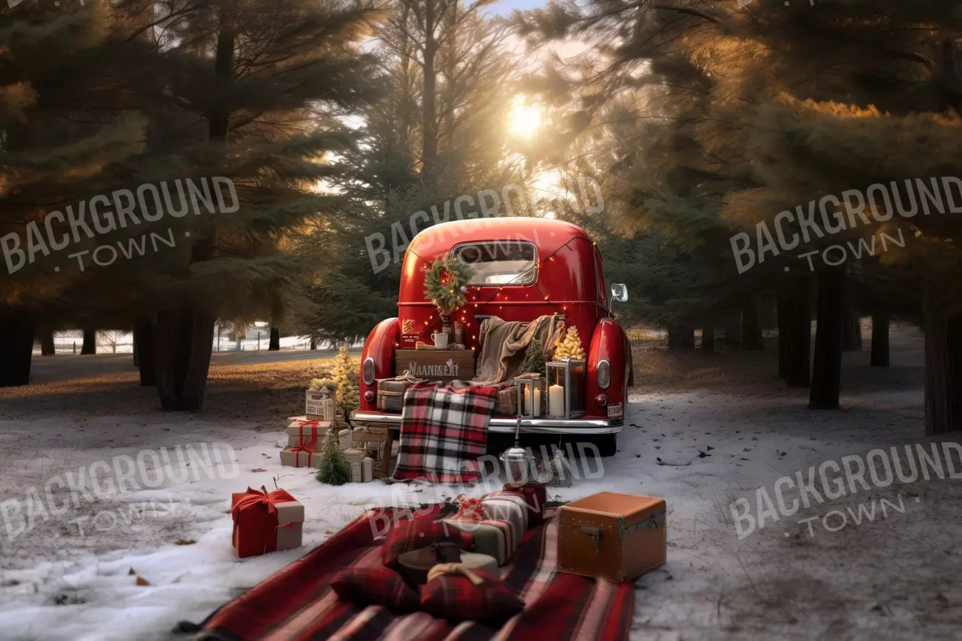 Christmas Picnic Iii 12’X8’ Ultracloth (144 X 96 Inch) Backdrop