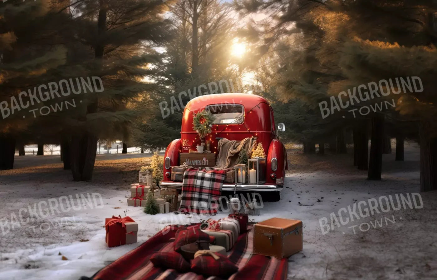 Christmas Picnic Iii 14’X9’ Ultracloth (168 X 108 Inch) Backdrop