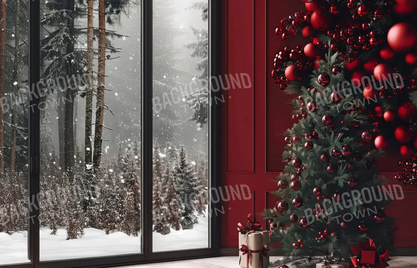 Christmas Room 14’x9’ UltraCloth (168 x 108 inch) Backdrop