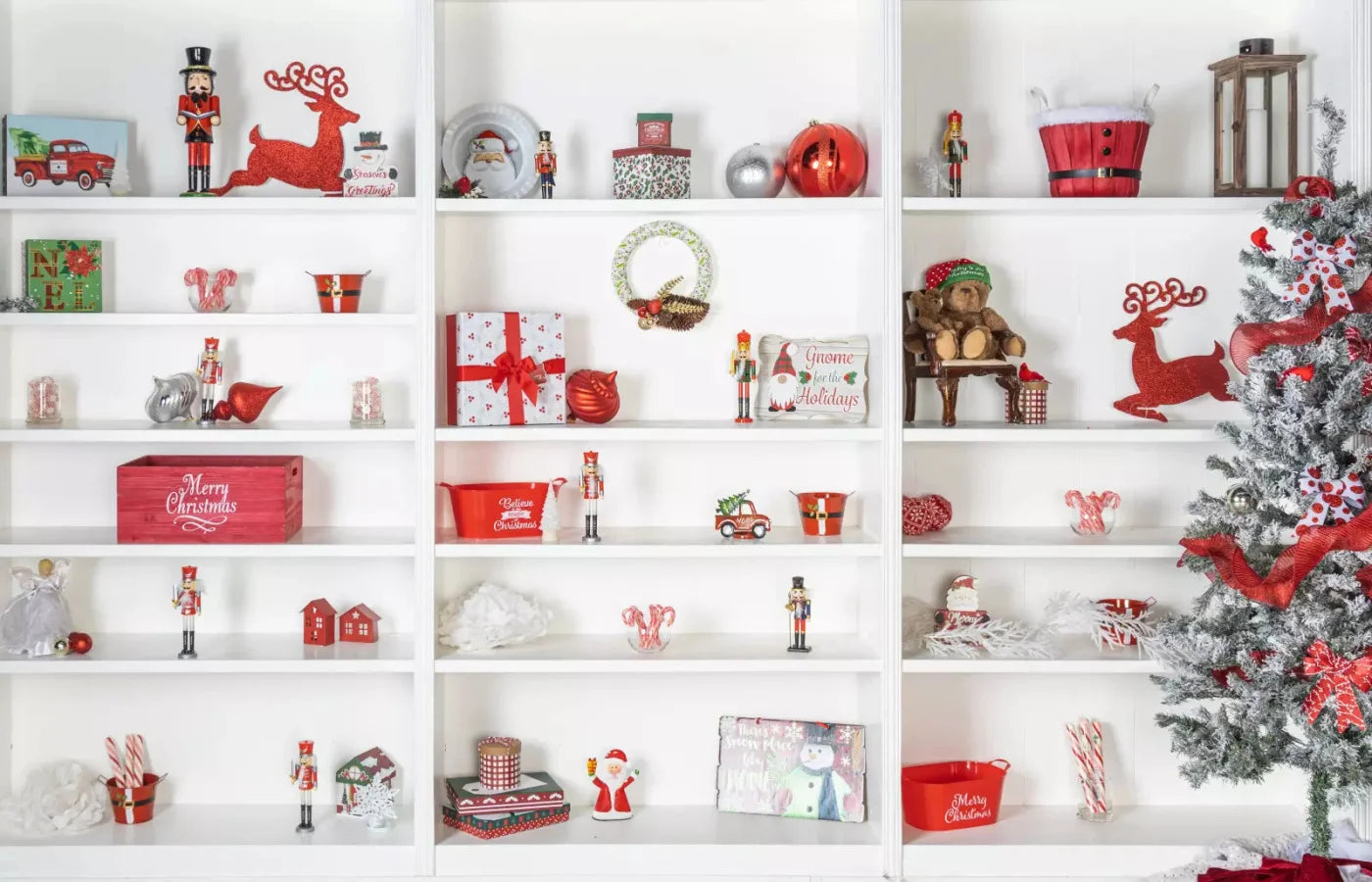 Christmas Shelf 12X8 Ultracloth ( 144 X 96 Inch ) Backdrop