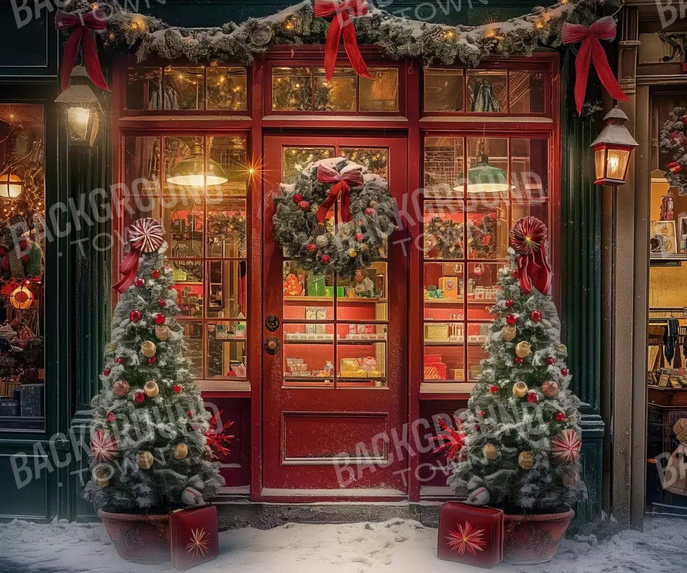 Christmas Shop Ii 12’X10’ Ultracloth (144 X 120 Inch) Backdrop