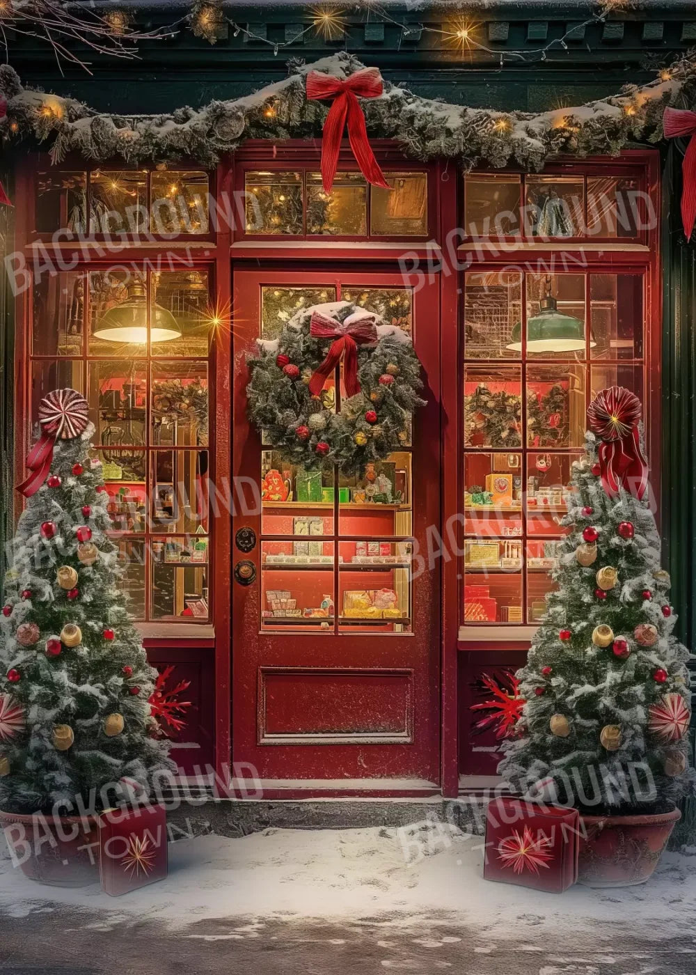 Christmas Shop Ii 5’X7’ Ultracloth (60 X 84 Inch) Backdrop