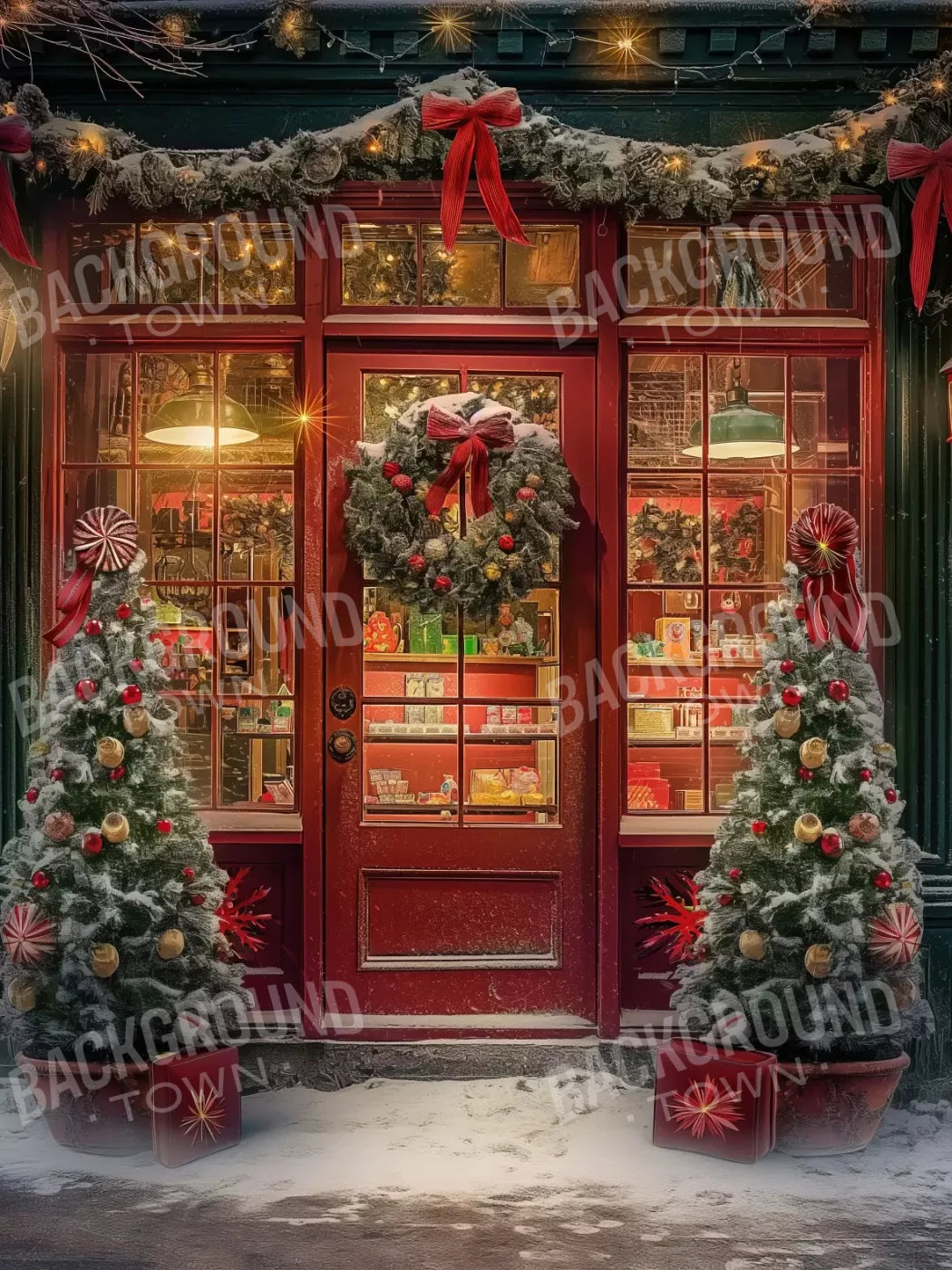 Christmas Shop Ii 6’X8’ Fleece (72 X 96 Inch) Backdrop