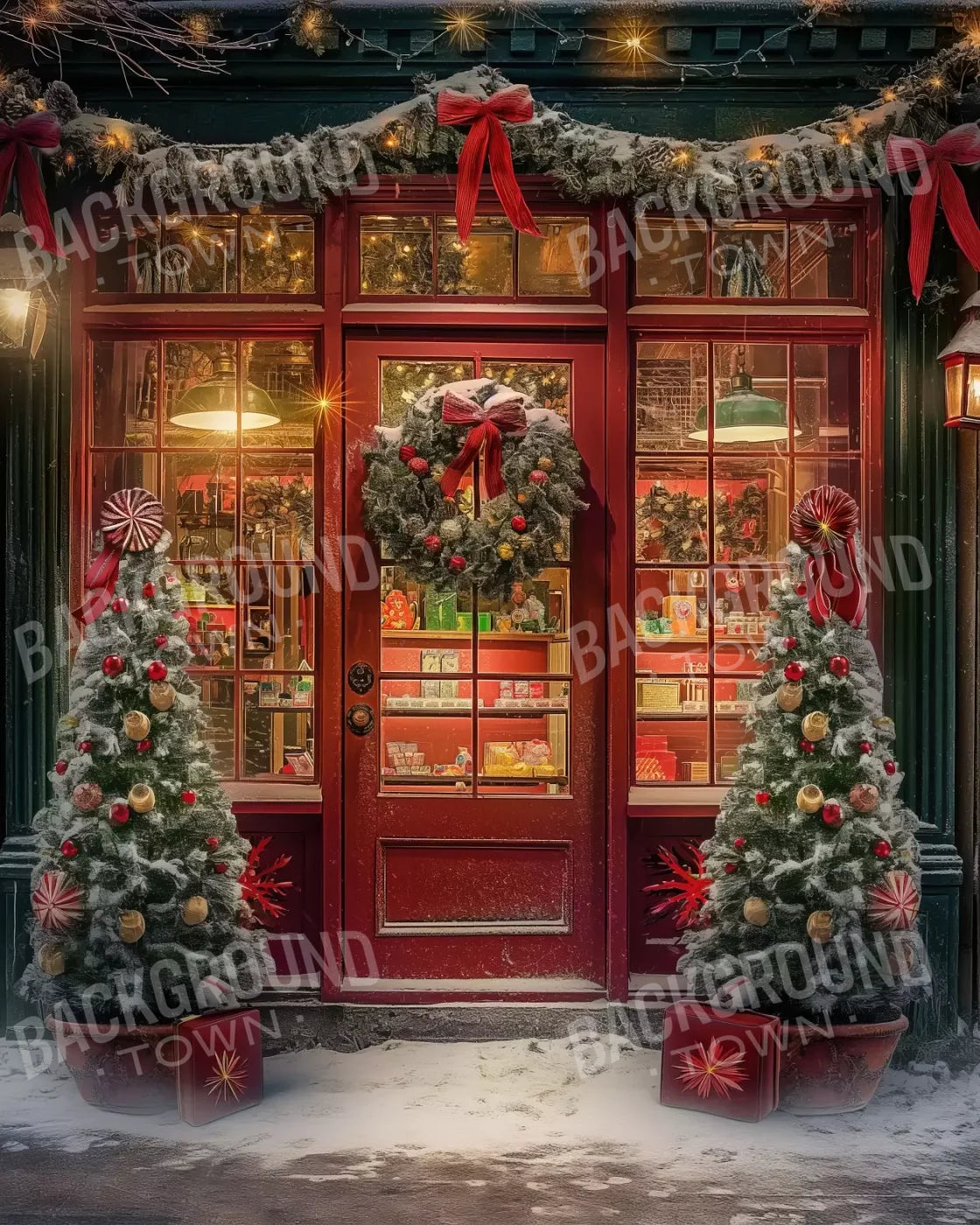 Christmas Shop Ii 8’X10’ Fleece (96 X 120 Inch) Backdrop