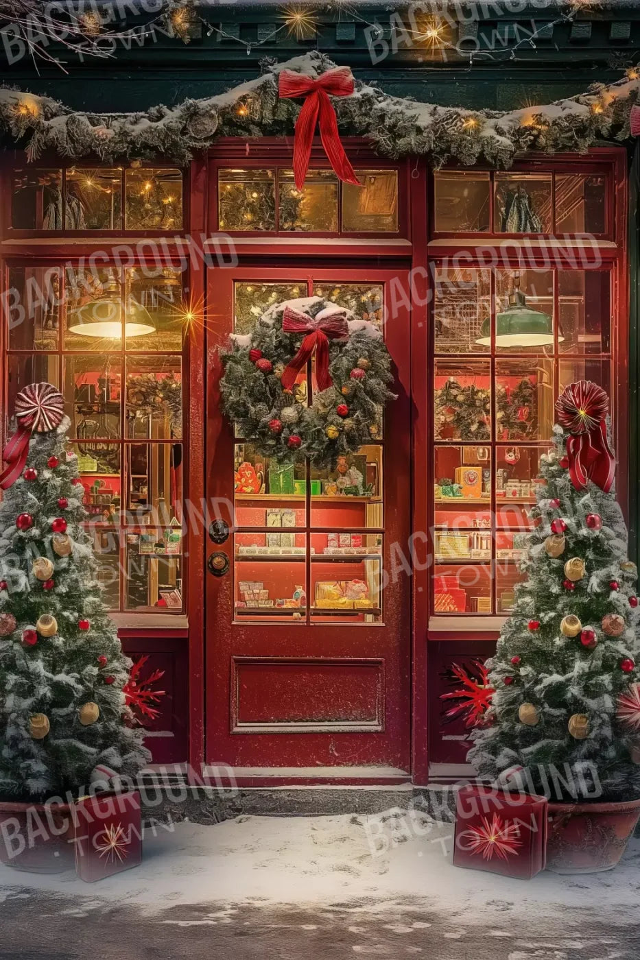 Christmas Shop Ii 8’X12’ Ultracloth (96 X 144 Inch) Backdrop