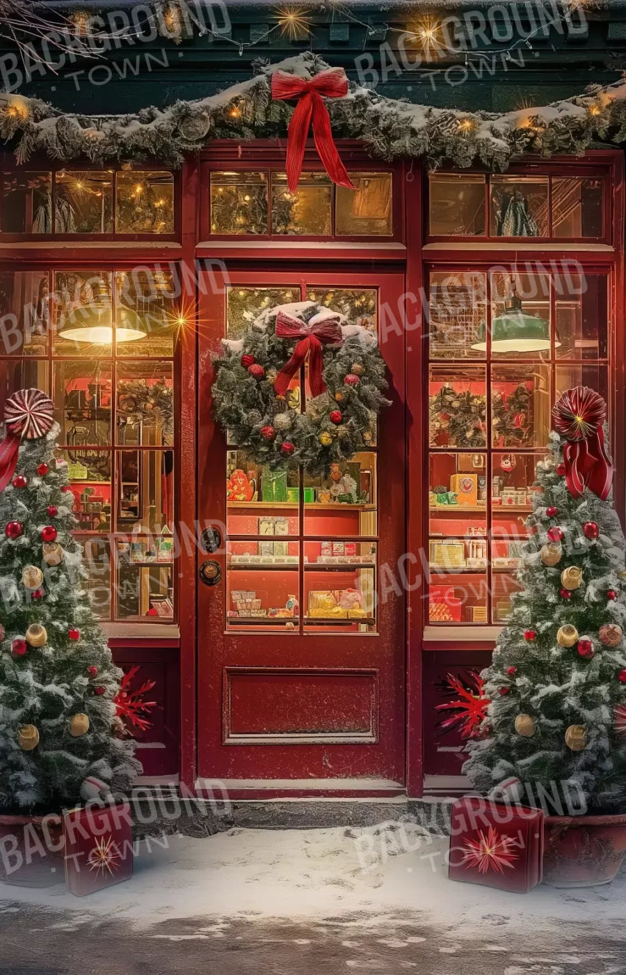 Christmas Shop Ii 9’X14’ Ultracloth (108 X 168 Inch) Backdrop