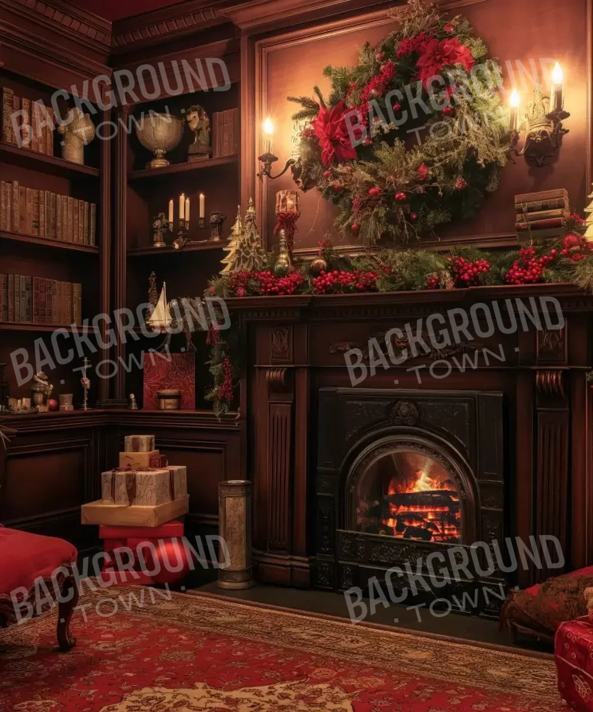 Red , Green , Brown Backdrop for Photography