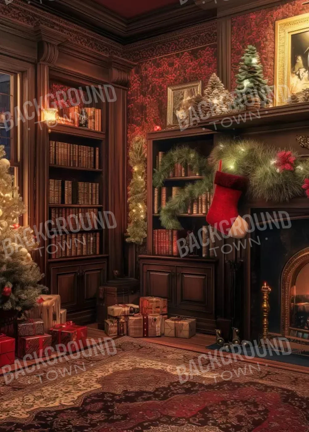 Christmas Study I 5’X7’ Ultracloth (60 X 84 Inch) Backdrop