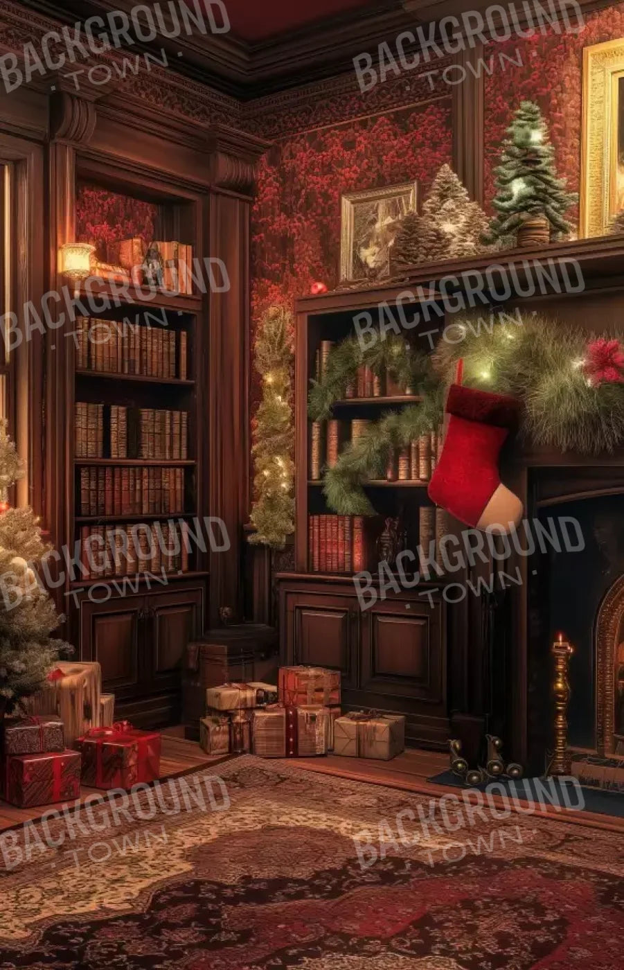 Christmas Study I 9’X14’ Ultracloth (108 X 168 Inch) Backdrop