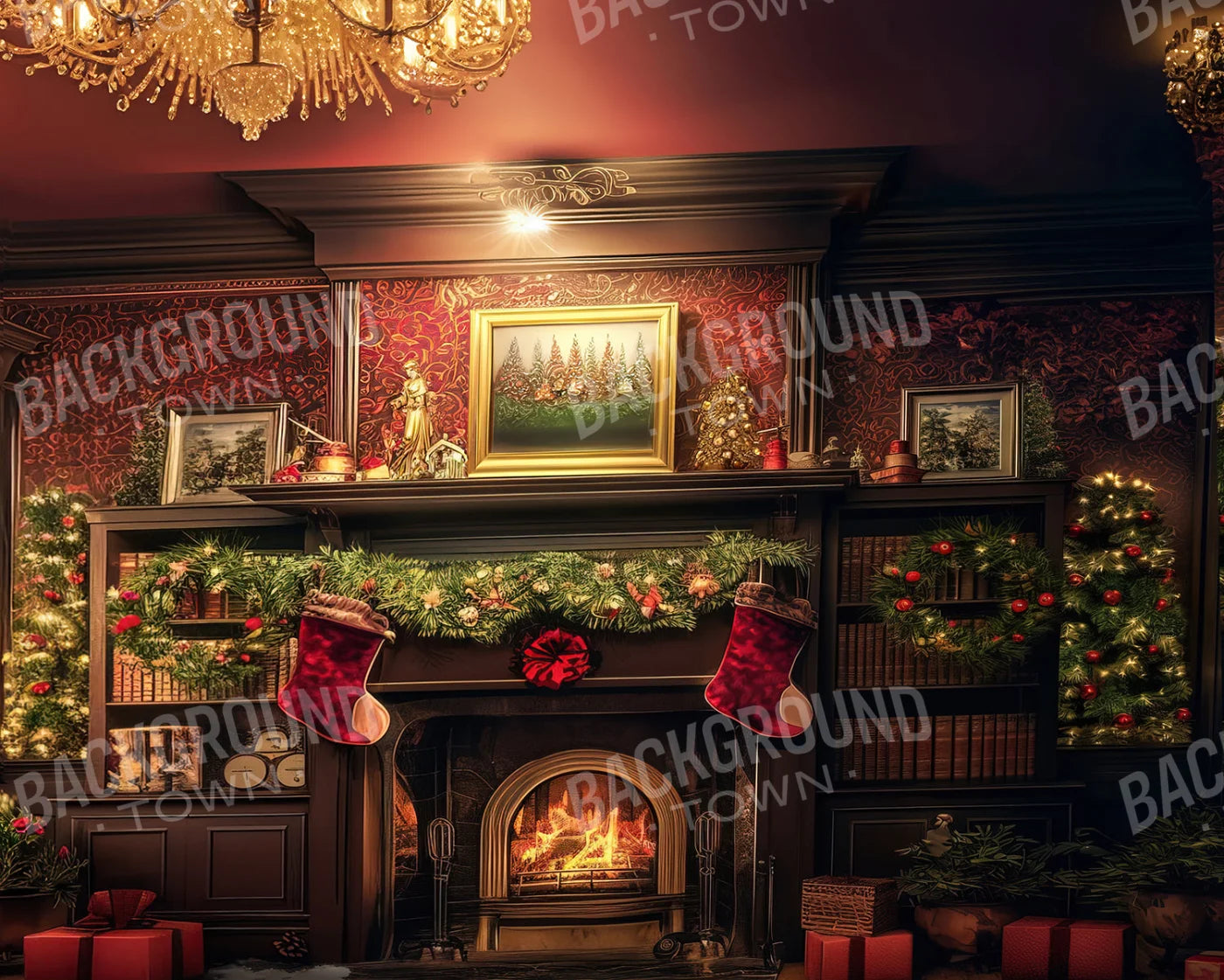 Christmas Study Bundle 10X8 Middle Backdrop