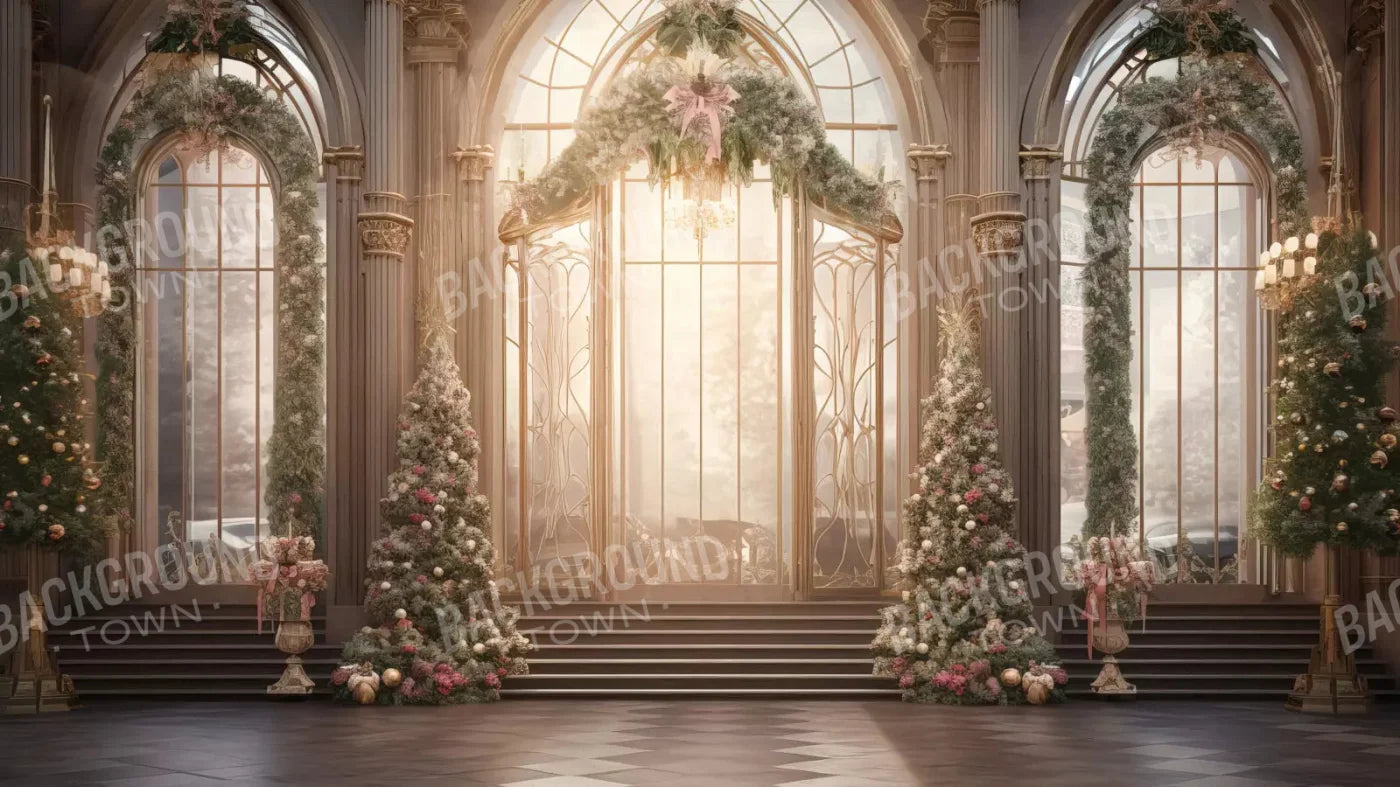Christmas Sunrise Ballroom 14X8 Ultracloth ( 168 X 96 Inch ) Backdrop