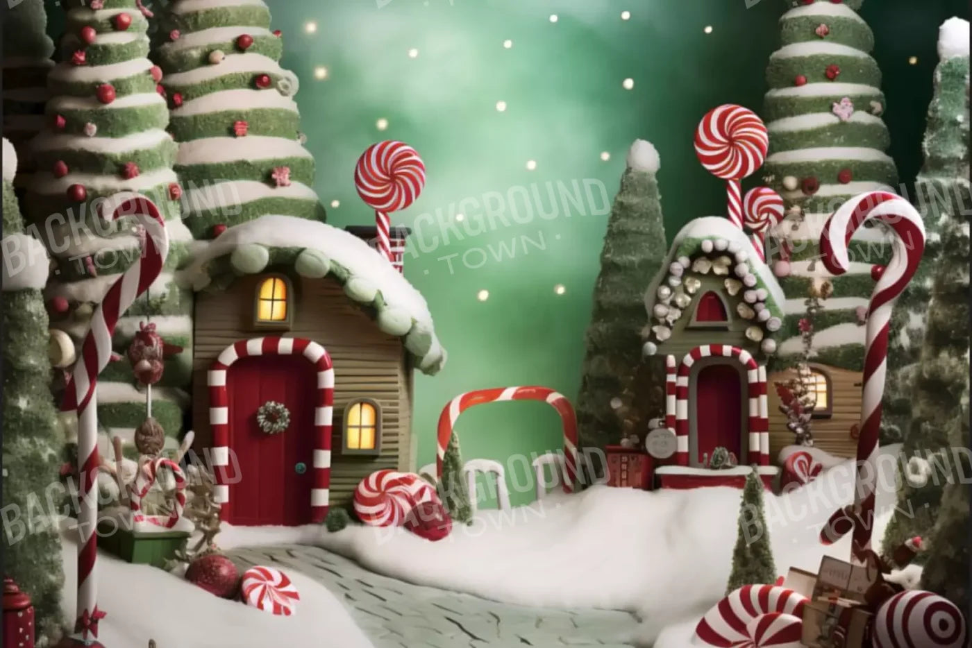 Christmas Town Iii 12’X8’ Ultracloth (144 X 96 Inch) Backdrop