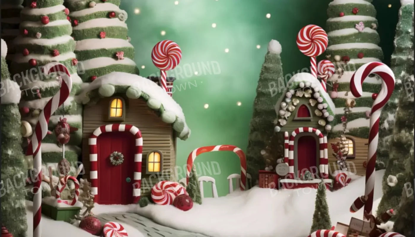 Christmas Town Iii 14’X8’ Ultracloth (168 X 96 Inch) Backdrop