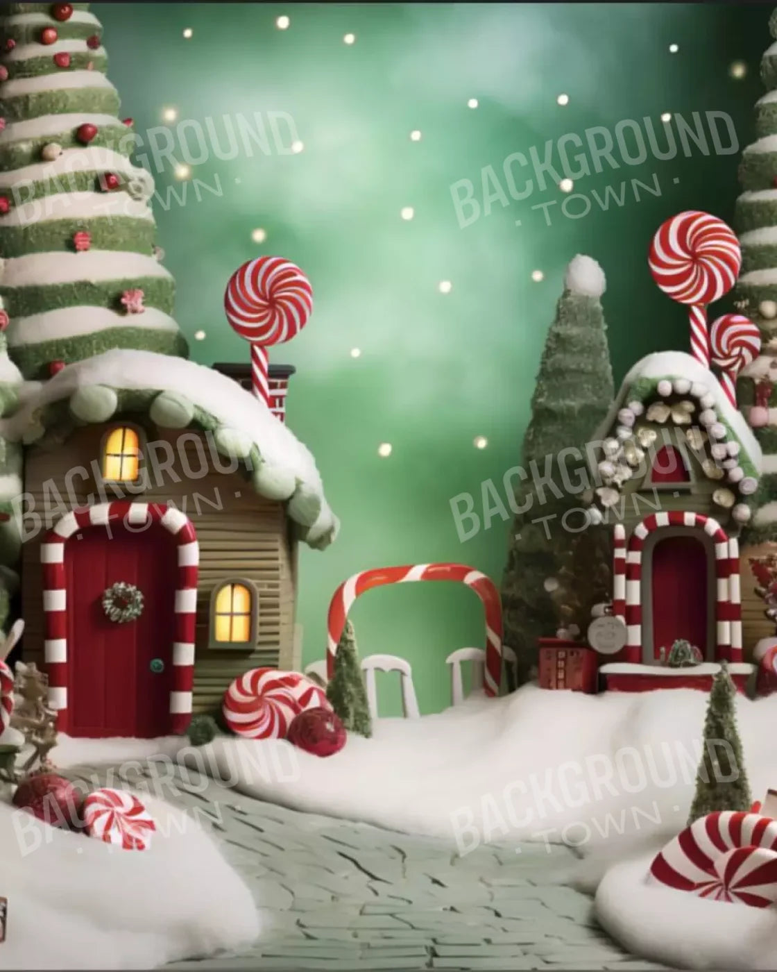 Christmas Town Iii 8’X10’ Fleece (96 X 120 Inch) Backdrop