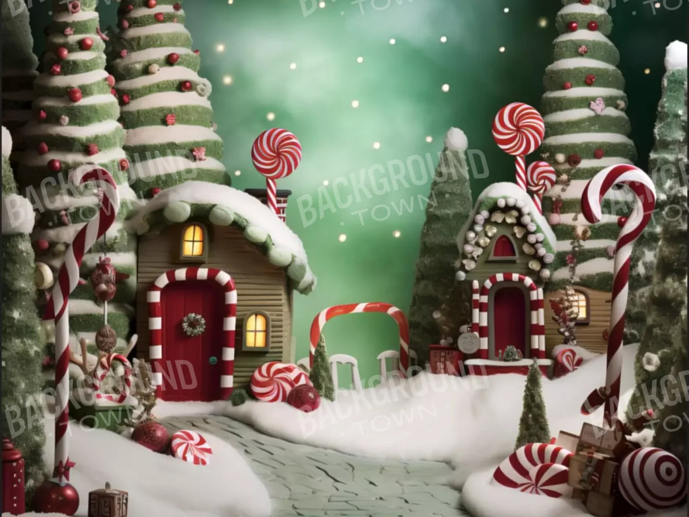 Christmas Town Iii 8’X6’ Fleece (96 X 72 Inch) Backdrop