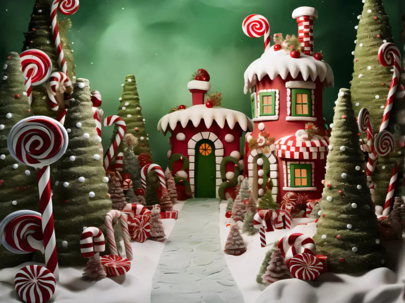 Christmas Town Bundle 10X8 Middle Backdrop