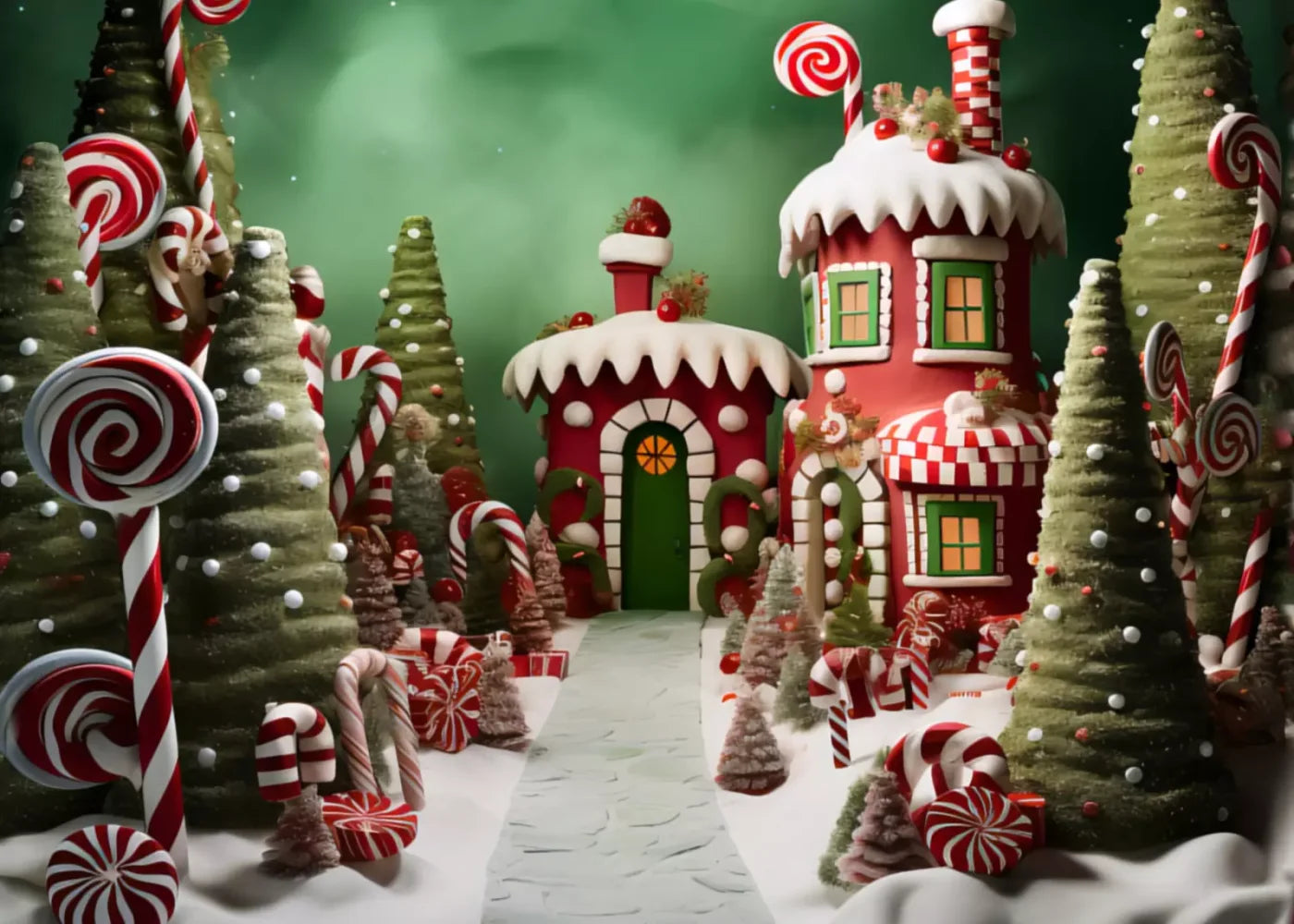 Christmas Town Bundle 10X8 Middle Backdrop
