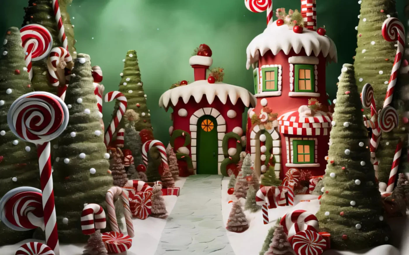 Christmas Town Bundle 10X8 Middle Backdrop