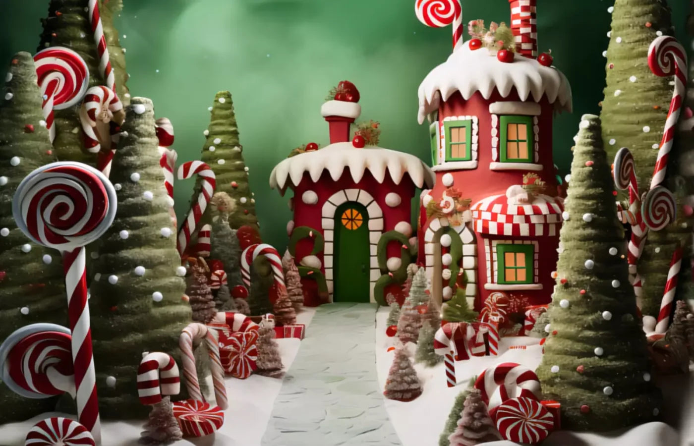 Christmas Town Bundle 10X8 Middle Backdrop