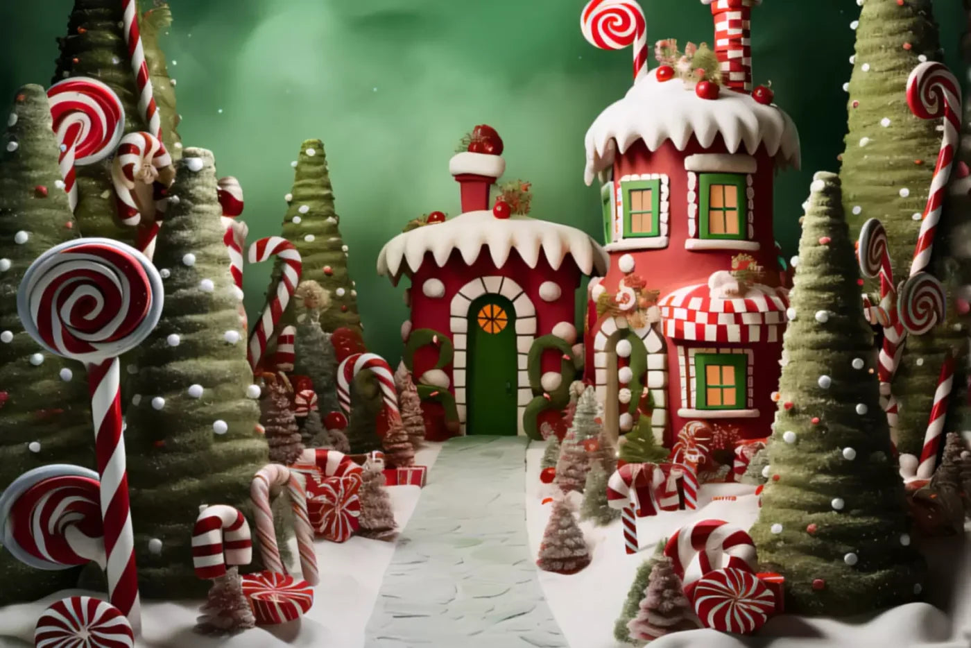 Christmas Town Bundle 10X8 Middle Backdrop