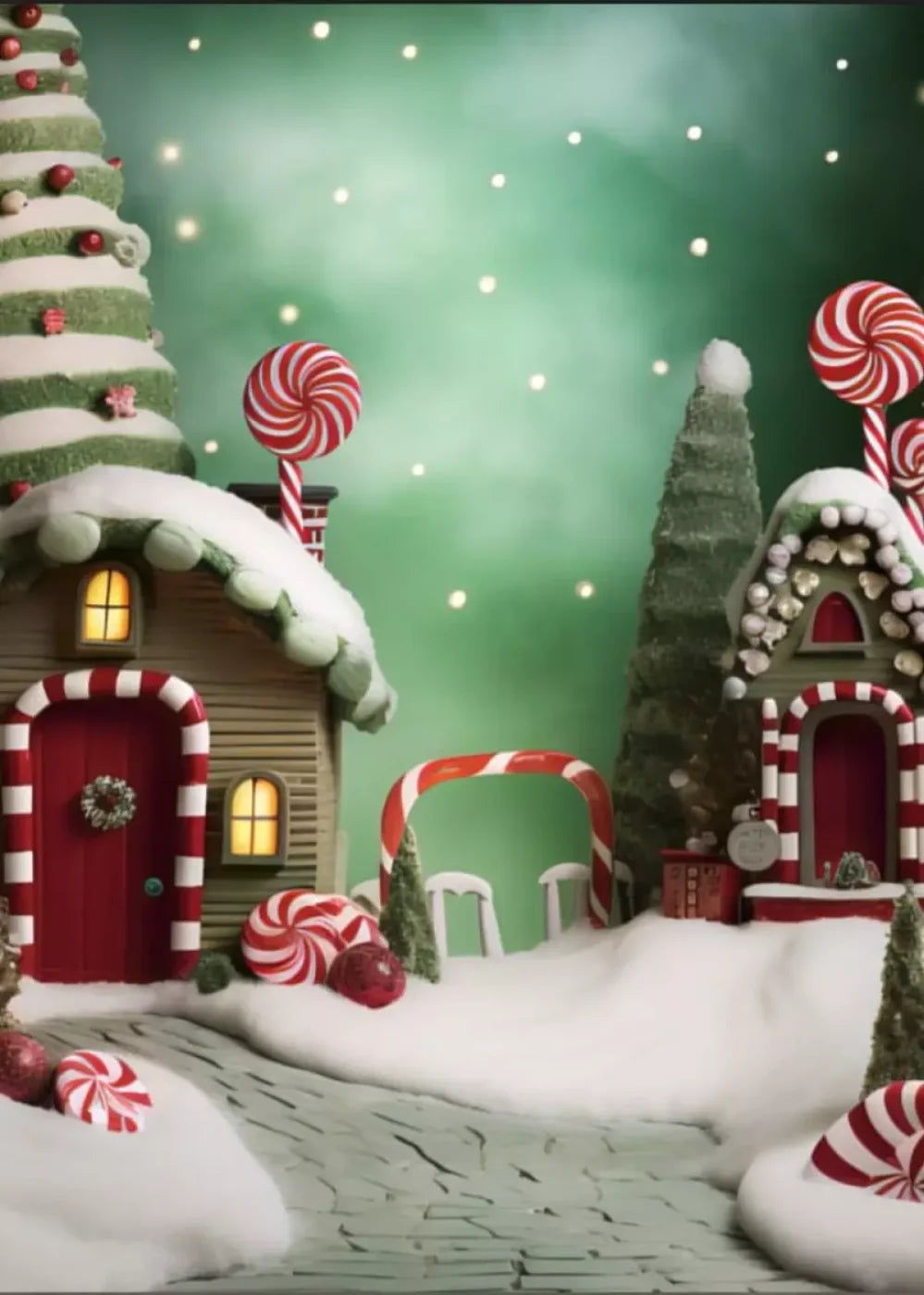 Christmas Town Iii 5’X7’ Ultracloth (60 X 84 Inch) Backdrop