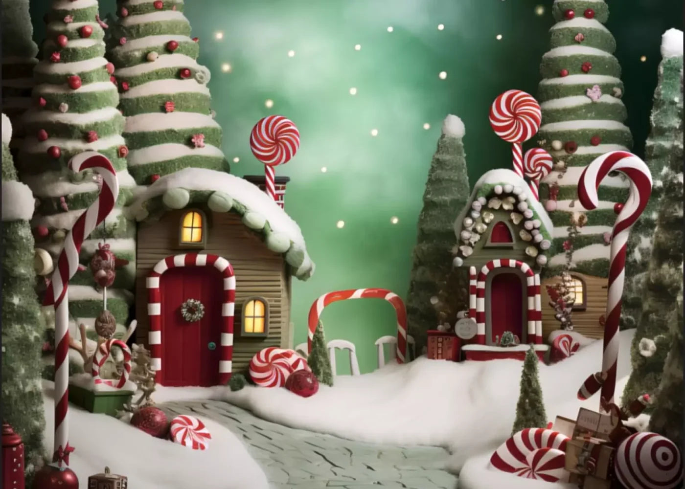 Christmas Town Iii 7’X5’ Ultracloth (84 X 60 Inch) Backdrop
