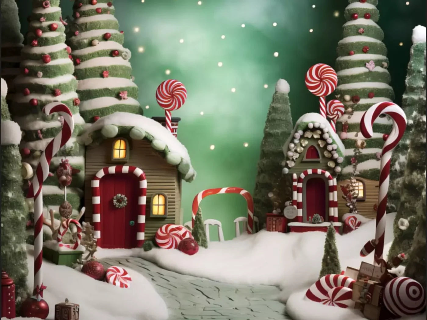 Christmas Town Iii 8’X6’ Fleece (96 X 72 Inch) Backdrop