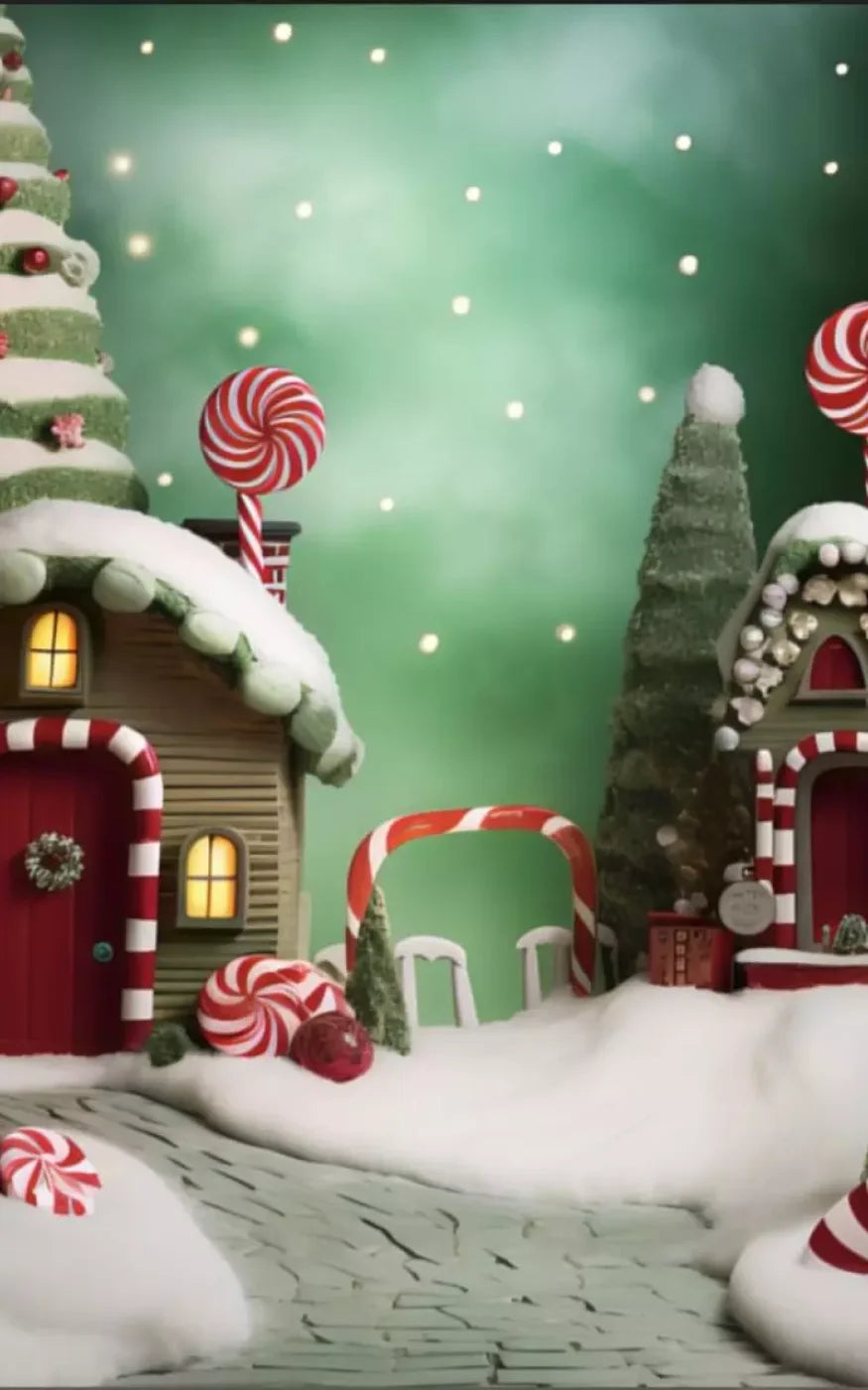 Christmas Town Iii 5’X8’ Ultracloth (60 X 96 Inch) Backdrop