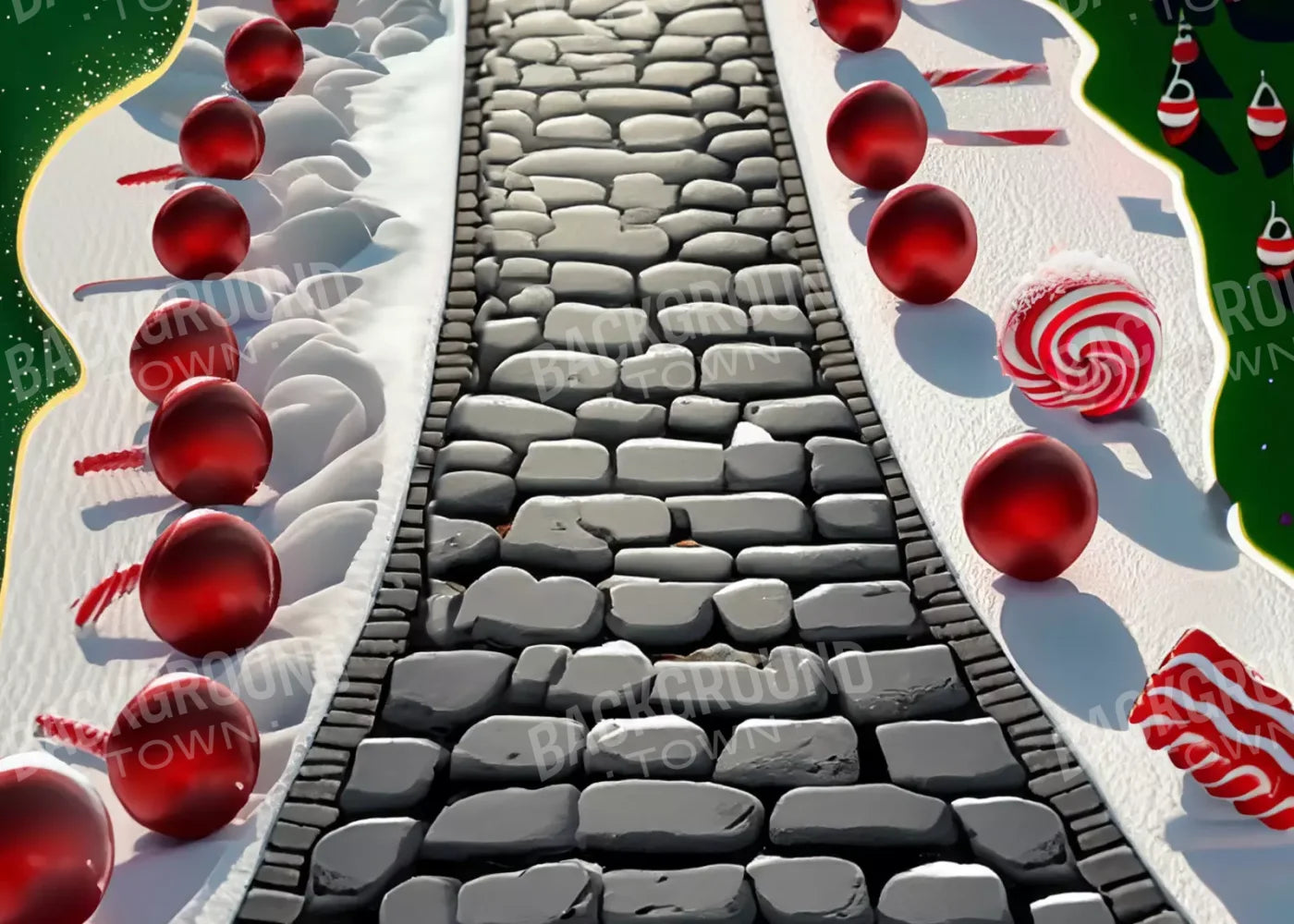Christmas Town Floor Backdrop