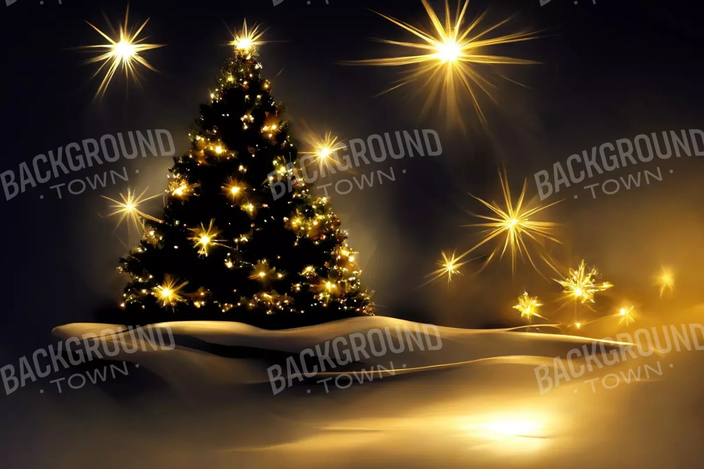 Whimsical Christmas Tree Ii 12’X8’ Ultracloth (144 X 96 Inch) Backdrop