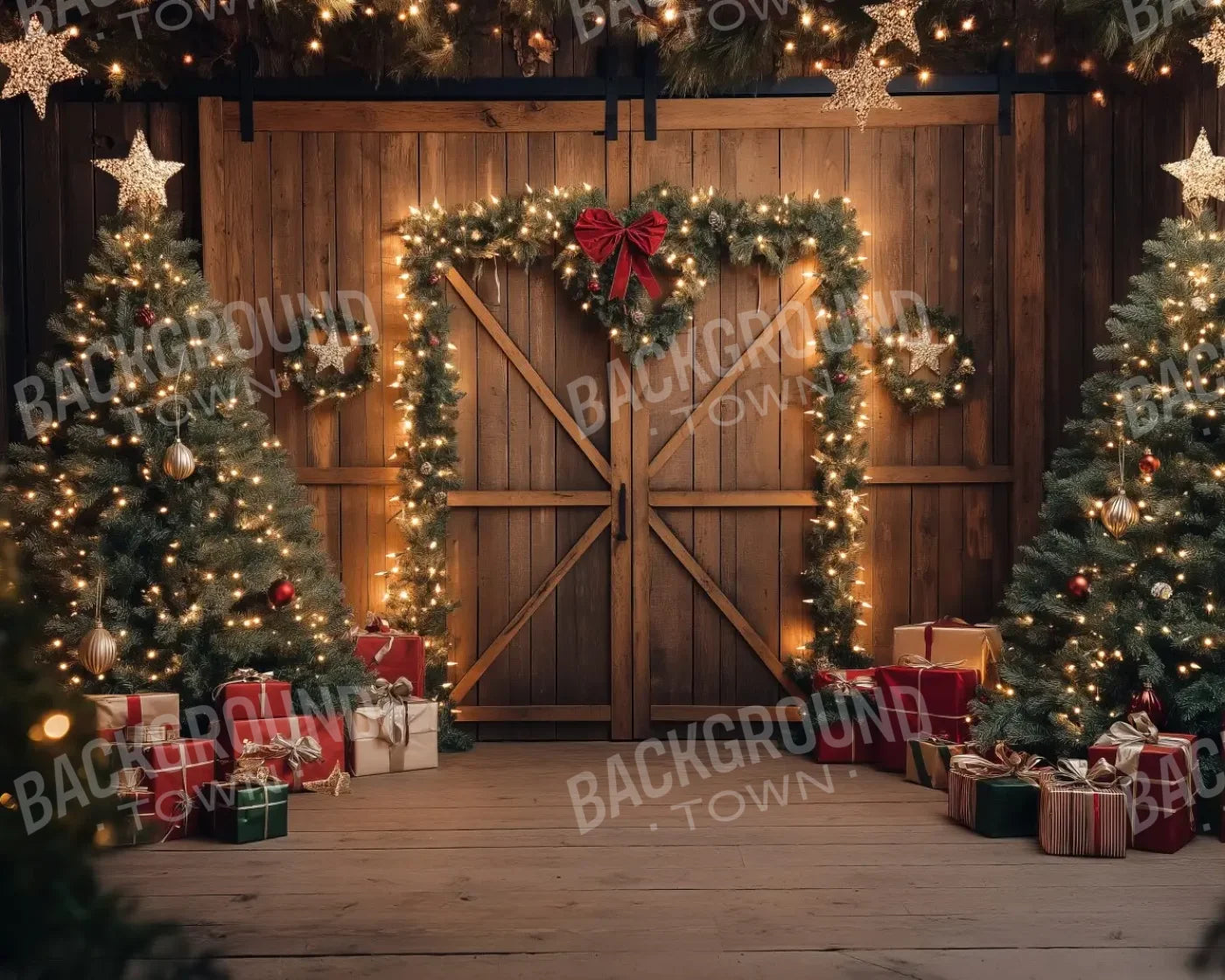 Christmas Tree Barn 10’x8’ Fleece (120 x 96 inch) Backdrop