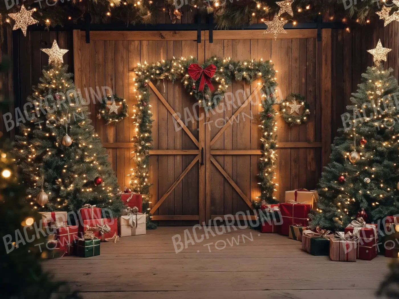 Christmas Tree Barn 6’8x5’ Fleece (80 x 60 inch) Backdrop