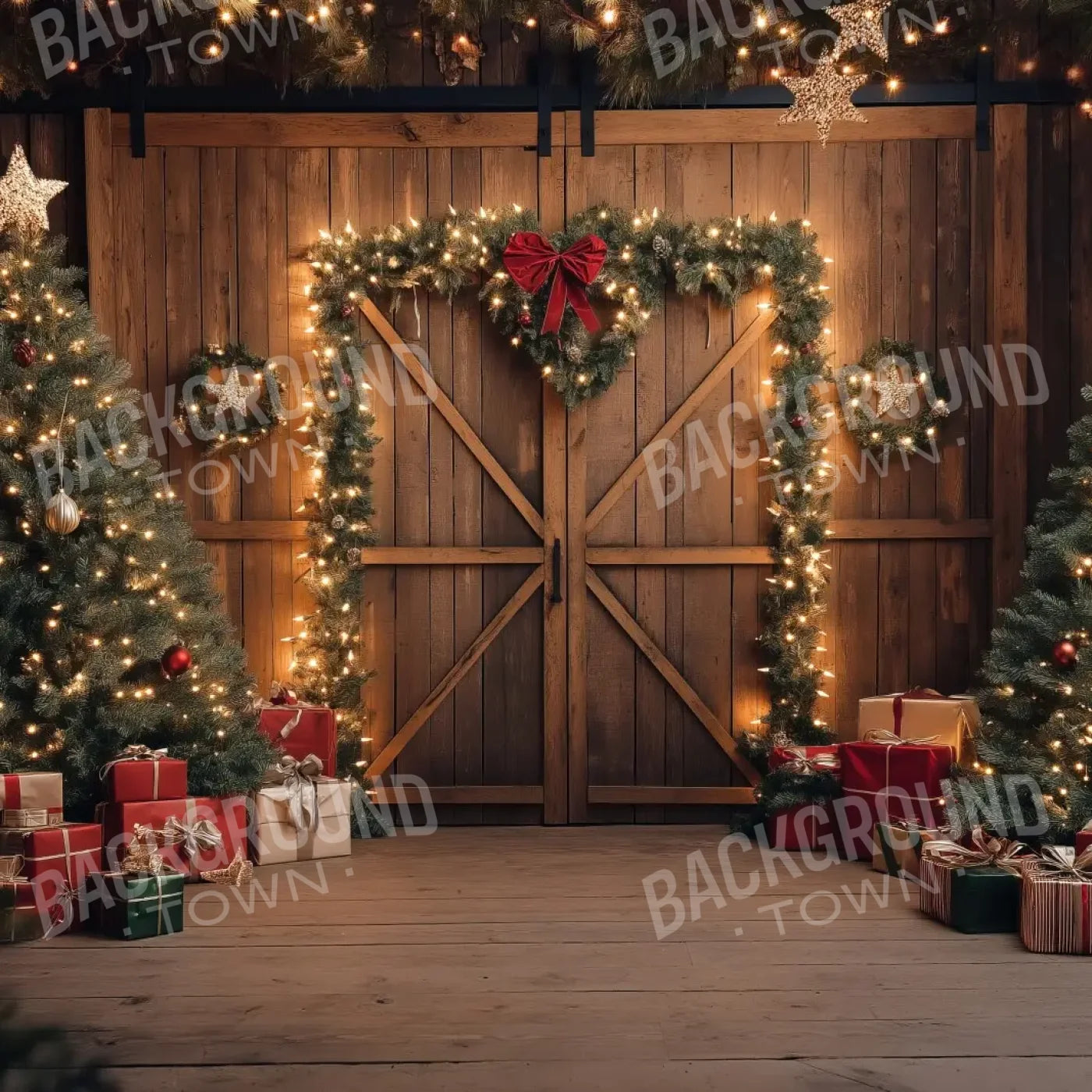 Christmas Tree Barn 8’x8’ Fleece (96 x 96 inch) Backdrop