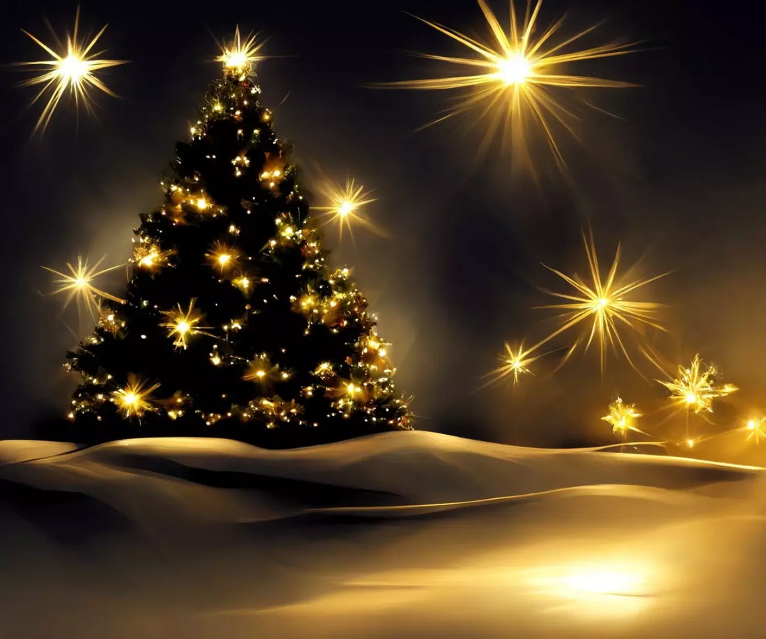 Whimsical Christmas Tree Ii 5’X4’2 Fleece (60 X 50 Inch) Backdrop